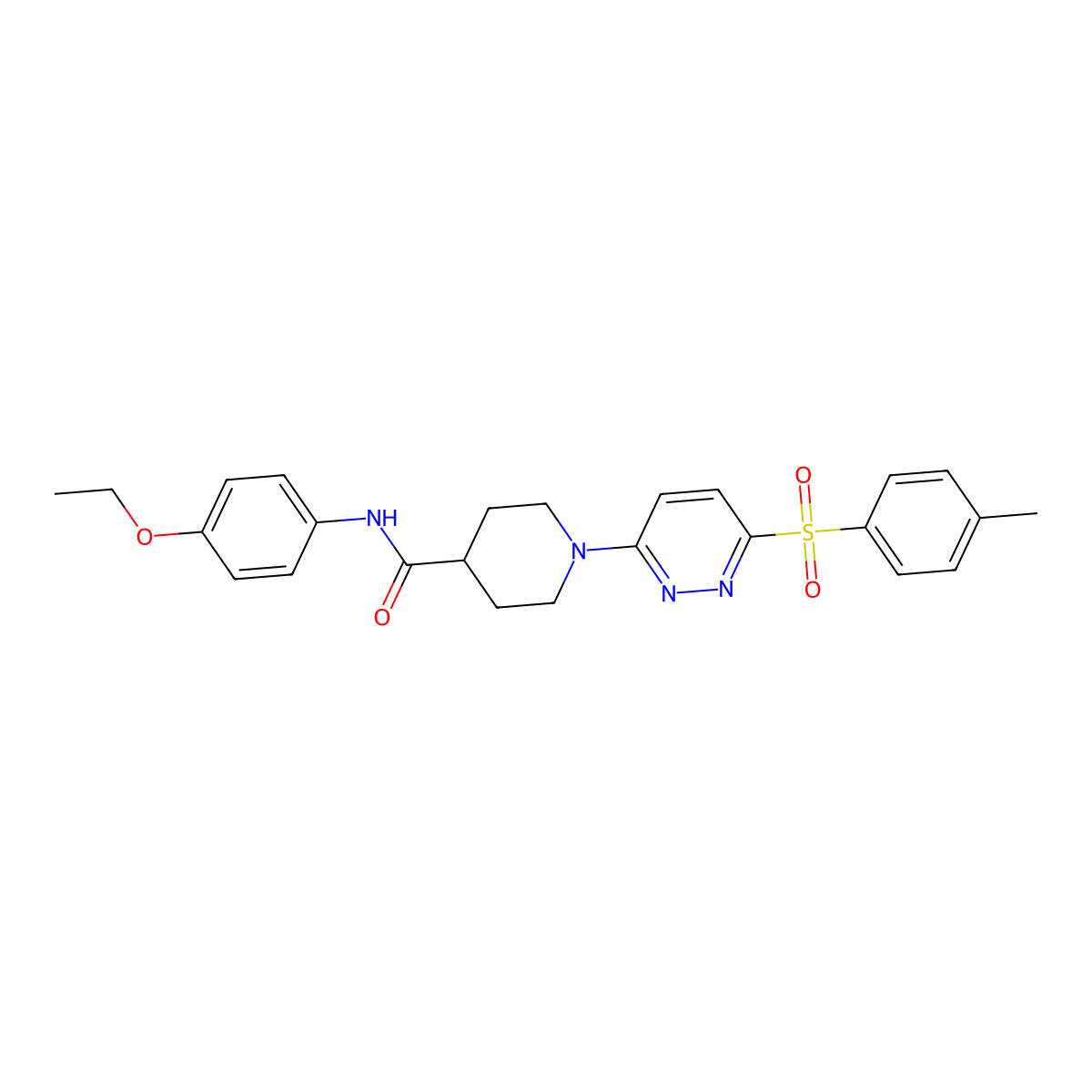 N-(4-ethoxyphenyl)-1-(6-tosylpyridazin-3-yl)piperidine-4-carboxamide molecular structure, CAS 1021224-42-9