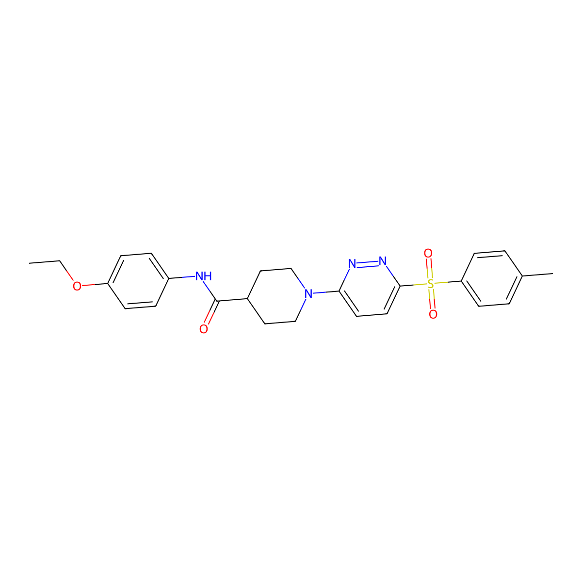N-(4-ethoxyphenyl)-1-(6-tosylpyridazin-3-yl)piperidine-4-carboxamide molecular structure, CAS 1021224-42-9