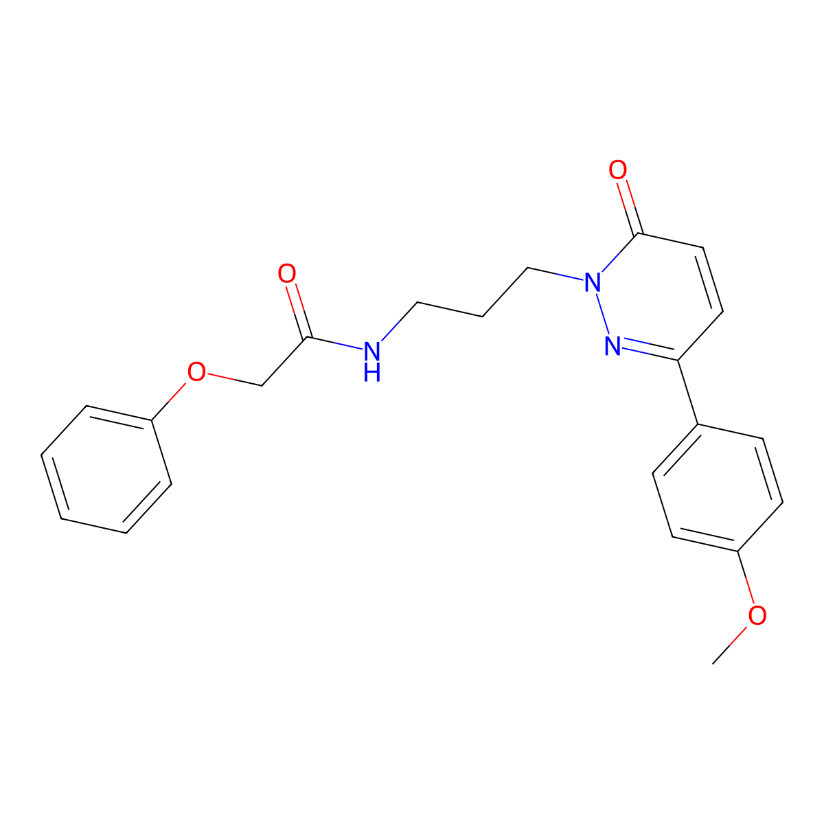 N-(3-(3-(4-methoxyphenyl)-6-oxopyridazin-1(6H)-yl)propyl)-2-phenoxyacetamide molecular structure, CAS 1021224-43-0