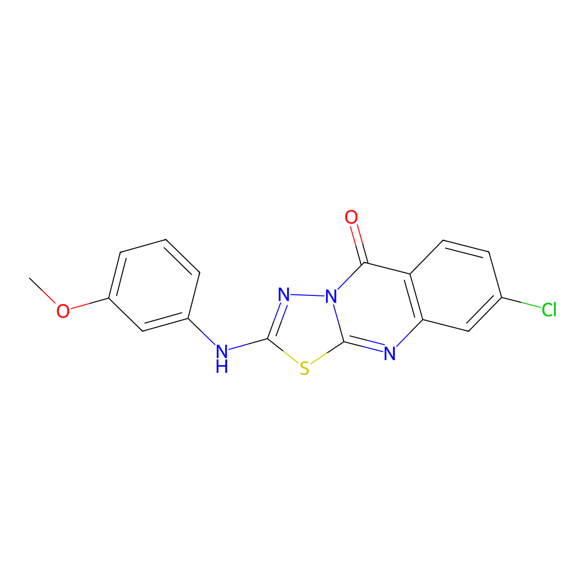8-Chloro-2-[(3-methoxyphenyl)amino]-5H-[1,3,4]thiadiazolo[2,3-B]quinazolin-5-one molecular structure, CAS 1021224-96-3