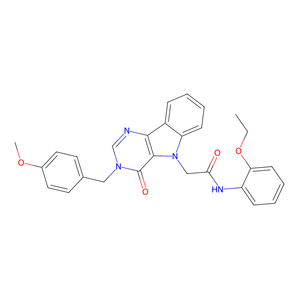 N-(2-ethoxyphenyl)-2-(3-(4-methoxybenzyl)-4-oxo-3H-pyrimido[5,4-b]indol-5(4H)-yl)acetamide molecular structure, CAS 1021225-84-2