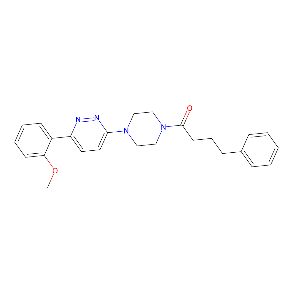 1-(4-(6-(2-Methoxyphenyl)pyridazin-3-yl)piperazin-1-yl)-4-phenylbutan-1-one molecular structure, CAS 1021229-89-9