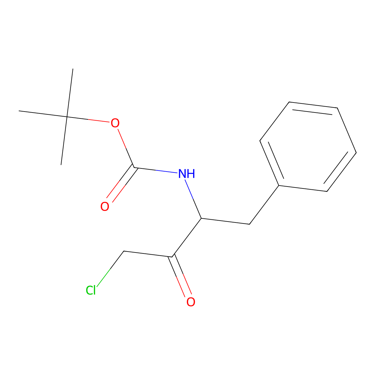 tert-butyl N-((2S)-4-chloro-3-oxo-1-phenylbutan-2-yl)carbamate molecular structure, CAS 102123-74-0