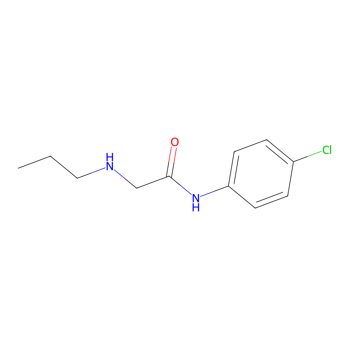 N-(4-chlorophenyl)-2-(propylamino)acetamide molecular structure, CAS 1021230-54-5