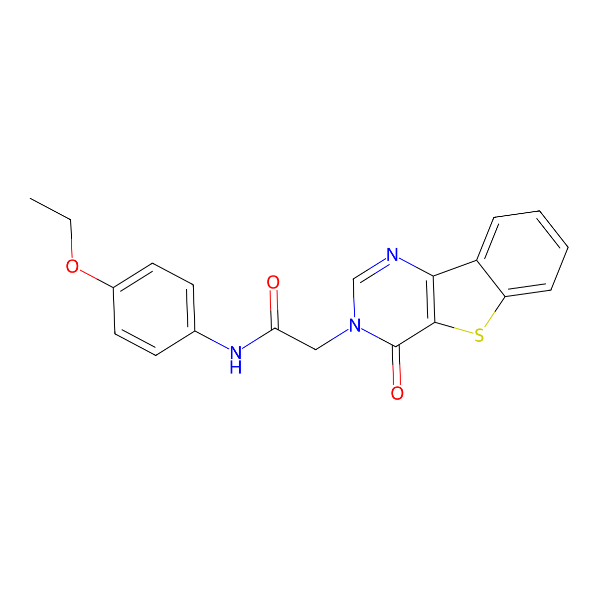 N-(4-ethoxyphenyl)-2-(4-oxo[1]benzothieno[3,2-d]pyrimidin-3(4H)-yl)acetamide molecular structure, CAS 1021230-83-0