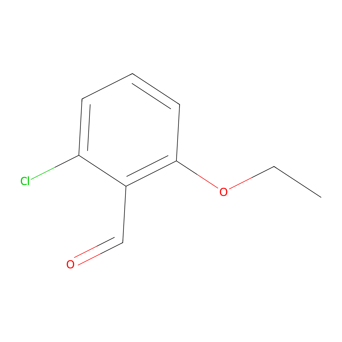 2-Chloro-6-ethoxybenzaldehyde molecular structure, CAS 1021230-95-4