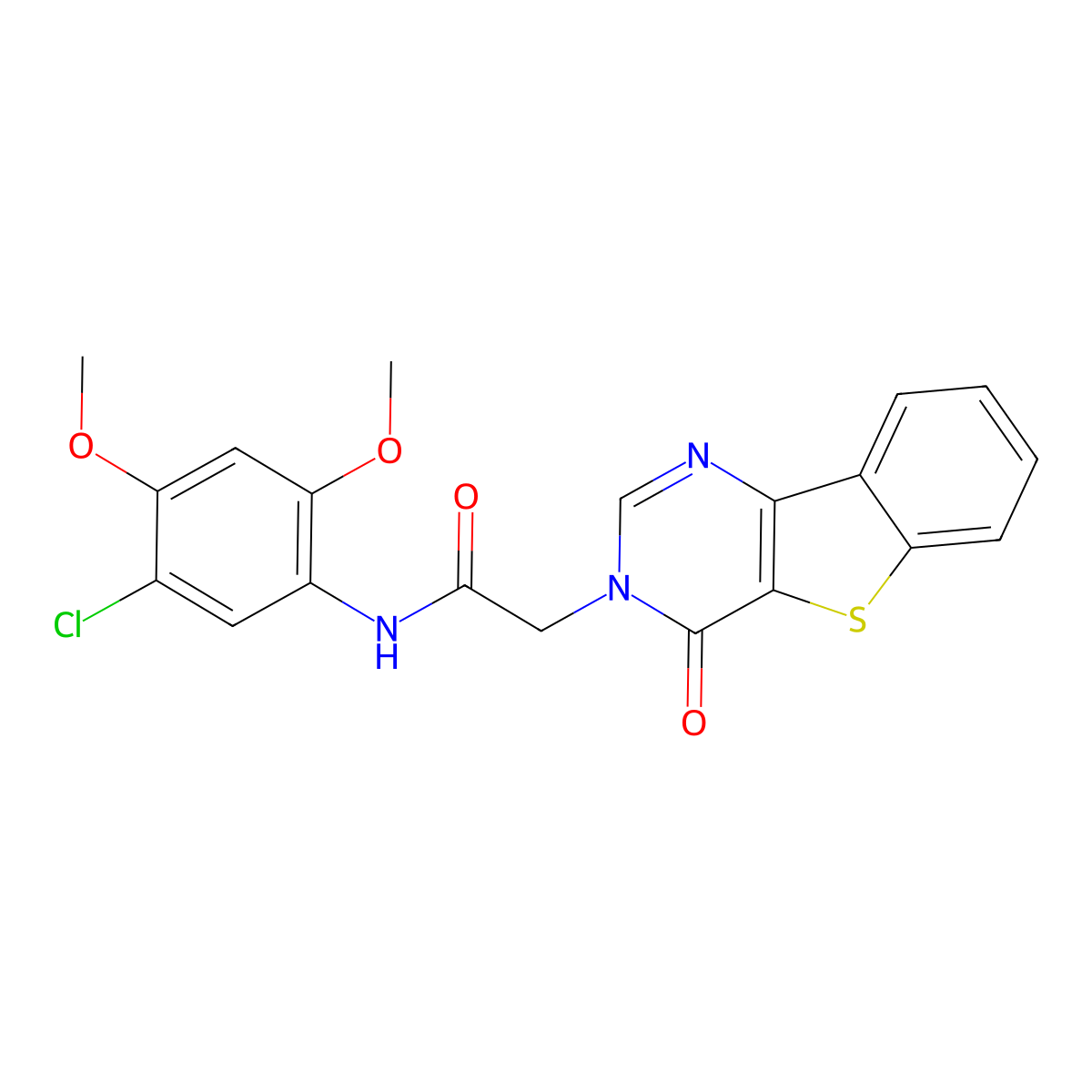 N-(5-chloro-2,4-dimethoxyphenyl)-2-(4-oxo[1]benzothieno[3,2-d]pyrimidin-3(4H)-yl)acetamide molecular structure, CAS 1021231-20-8