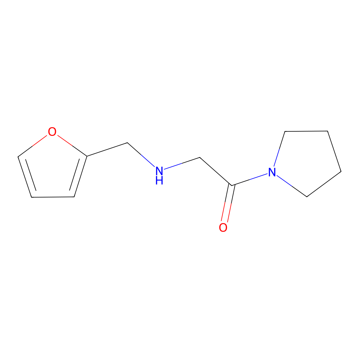 N-(2-furylmethyl)-N-(2-oxo-2-pyrrolidin-1-ylethyl)amine molecular structure, CAS 1021231-37-7