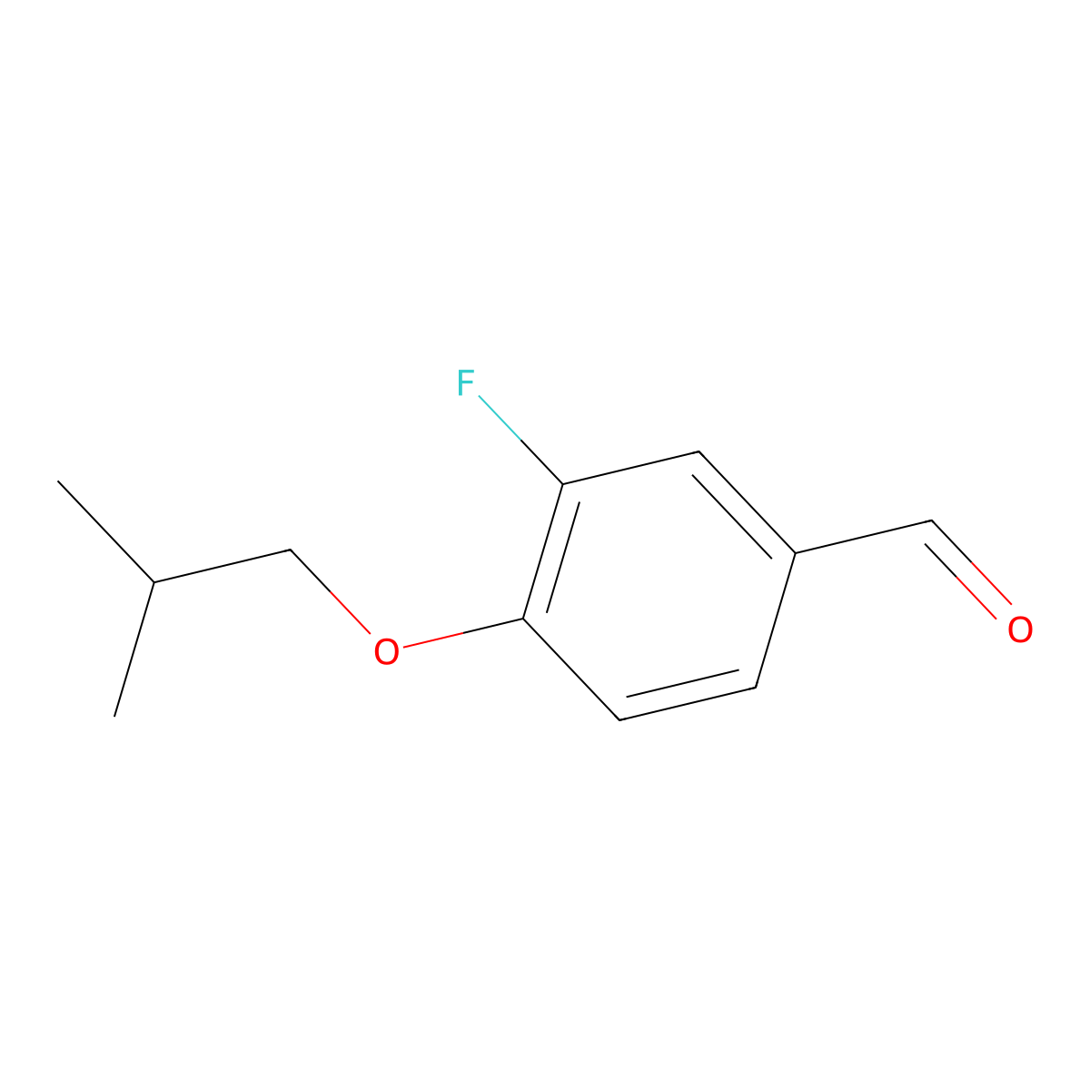 3-Fluoro-4-isobutoxybenzaldehyde molecular structure, CAS 1021231-45-7