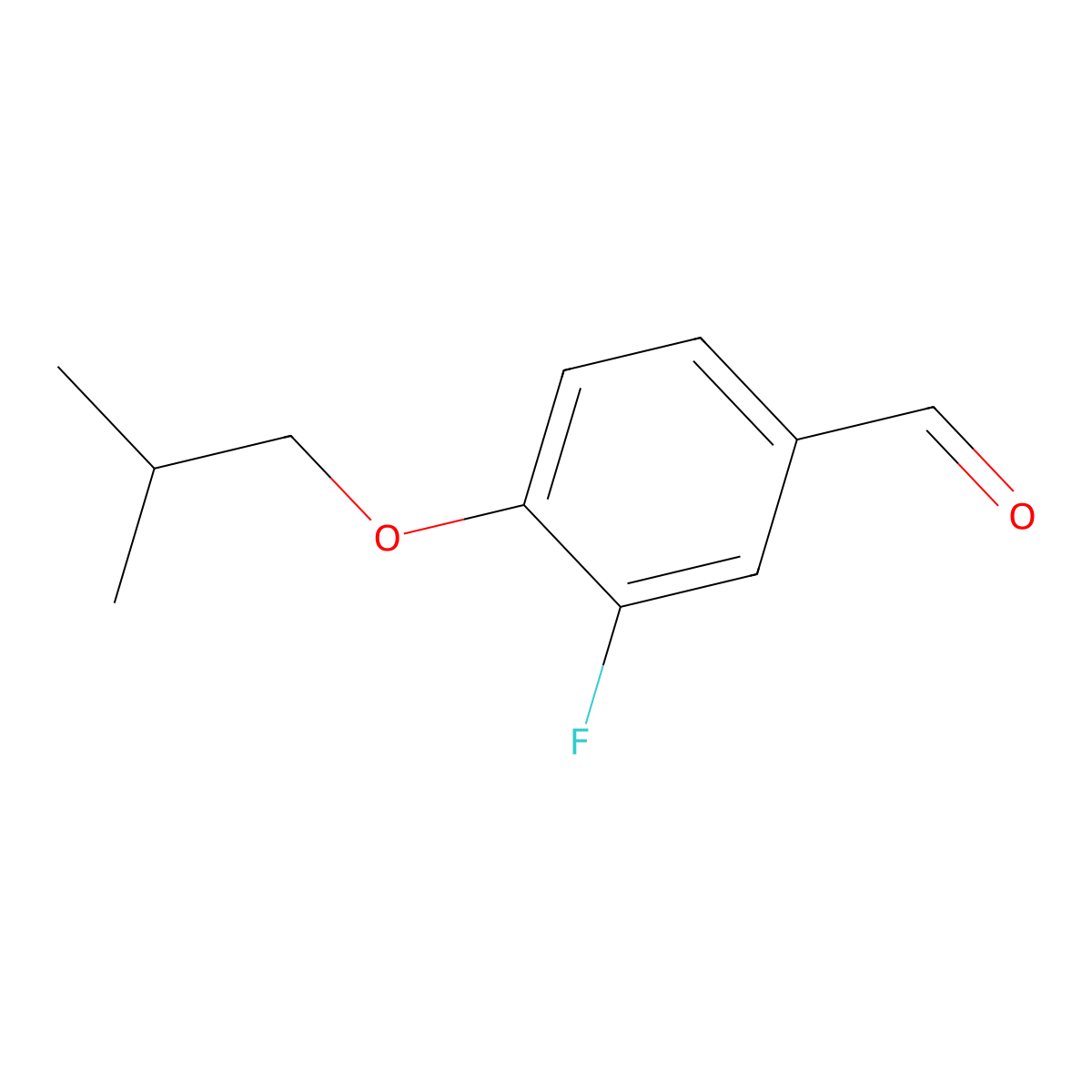 3-Fluoro-4-isobutoxybenzaldehyde molecular structure, CAS 1021231-45-7
