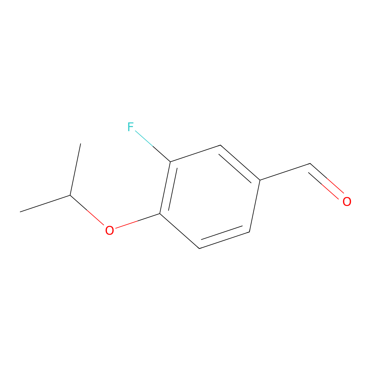 3-Fluoro-4-(propan-2-yloxy)benzaldehyde molecular structure, CAS 1021231-72-0