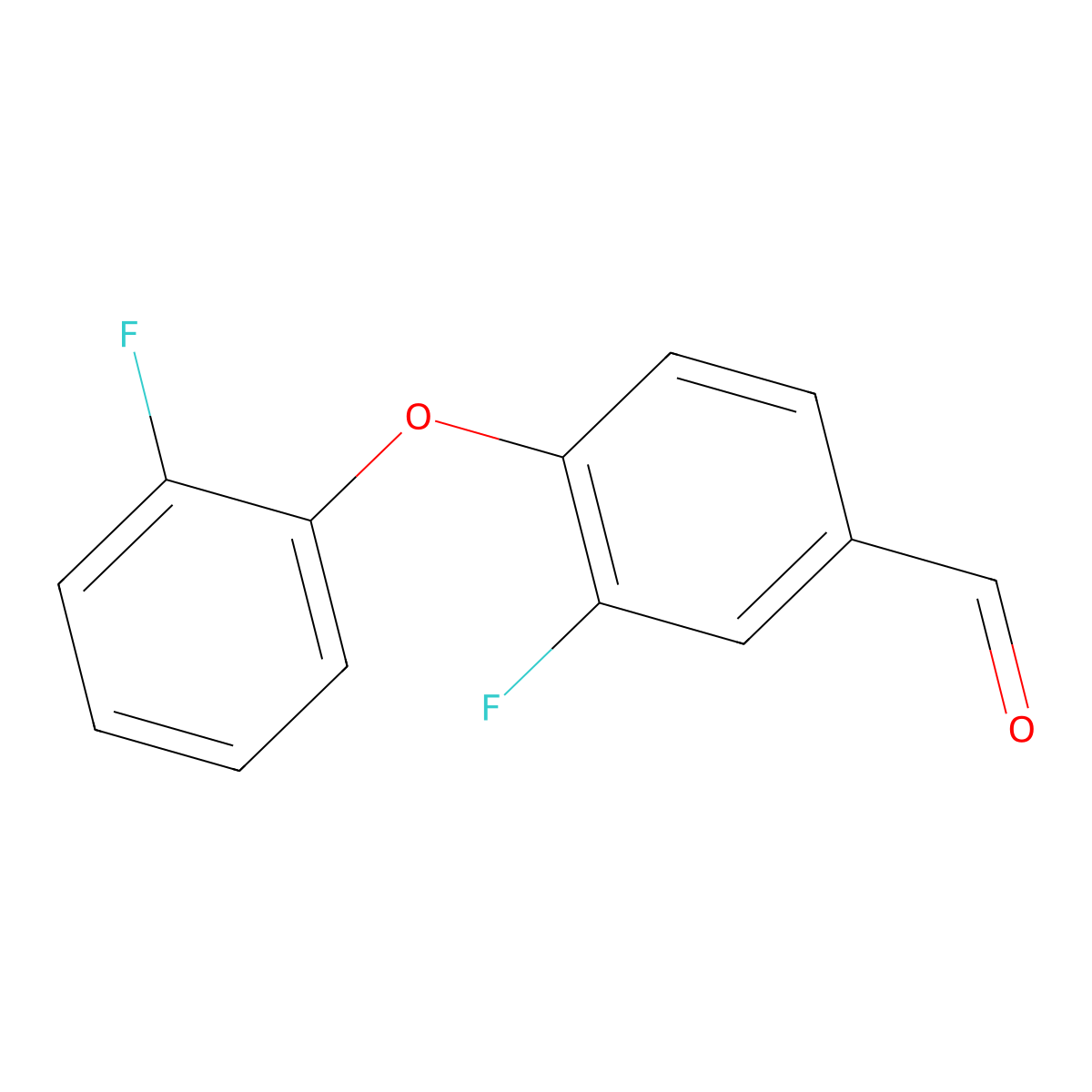 3-Fluoro-4-(2-fluorophenoxy)benzaldehyde molecular structure, CAS 1021233-15-7