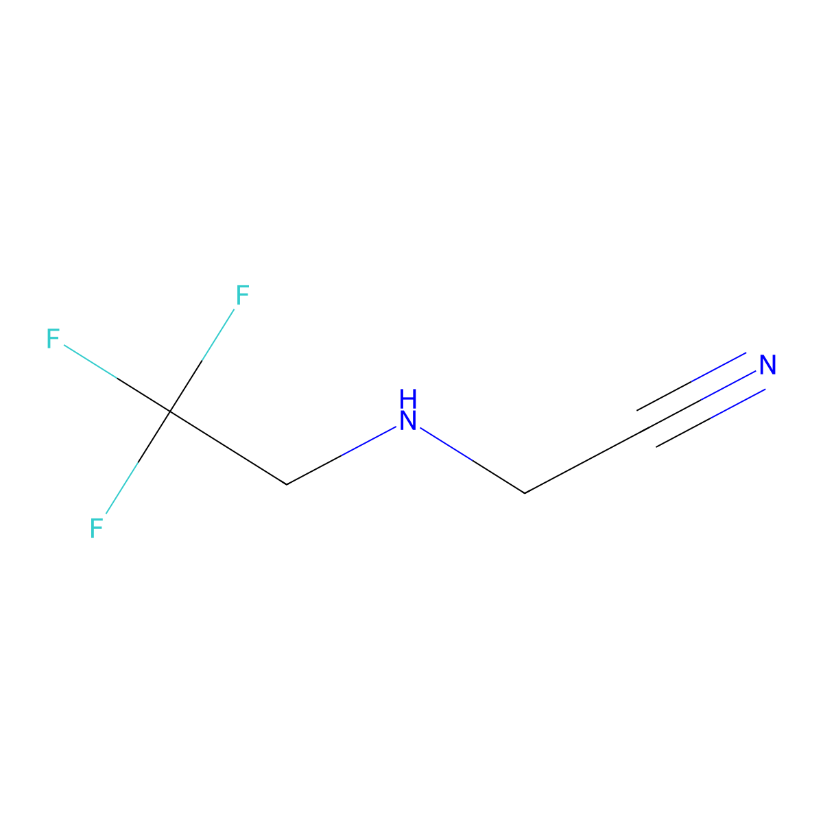 2-[(2,2,2-Trifluoroethyl)amino]acetonitrile molecular structure, CAS 1021234-77-4