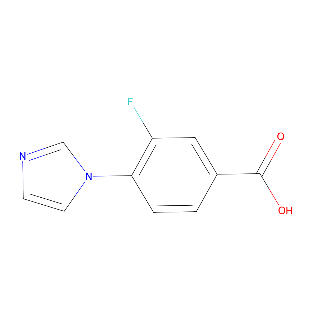 3-Fluoro-4-(1h-imidazol-1-yl)benzoic acid molecular structure, CAS 1021235-05-1