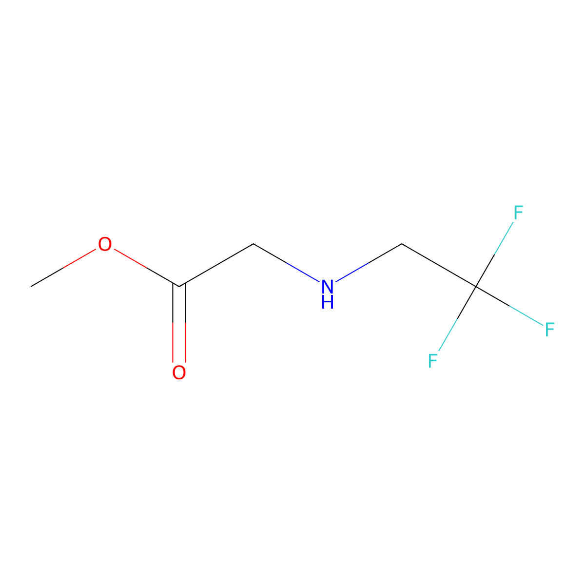 Methyl 2-((2,2,2-trifluoroethyl)amino)acetate molecular structure, CAS 1021235-22-2