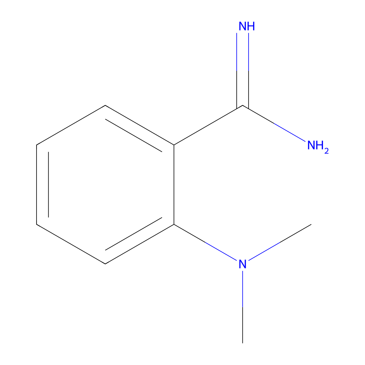 2-(Dimethylamino)benzene-1-carboximidamide molecular structure, CAS 1021235-86-8