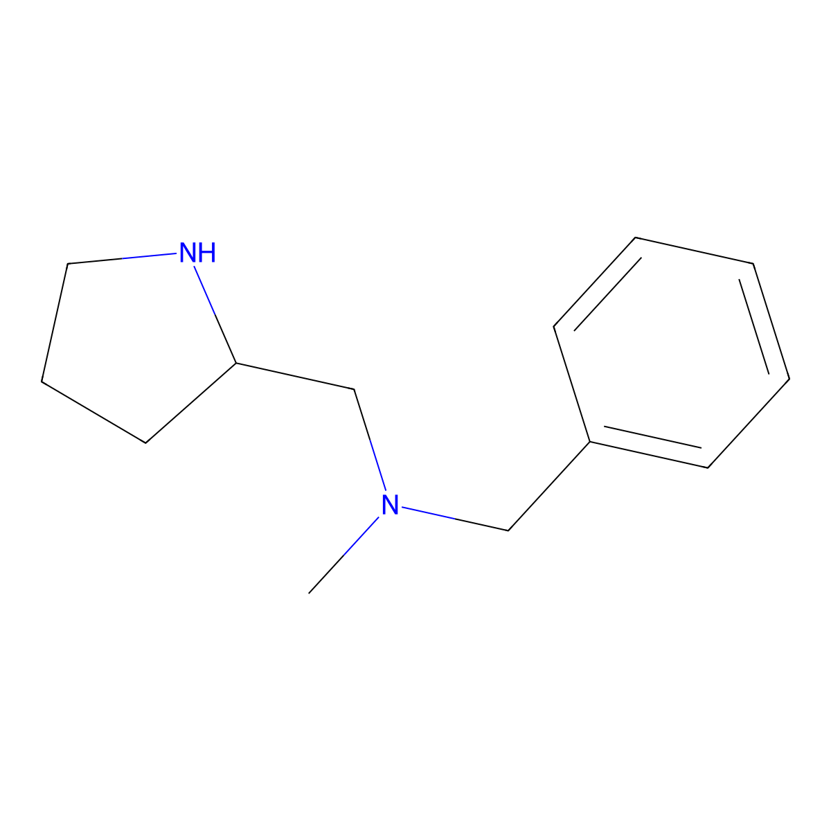 Benzyl-methyl-pyrrolidin-2-ylmethyl-amine molecular structure, CAS 1021236-58-7