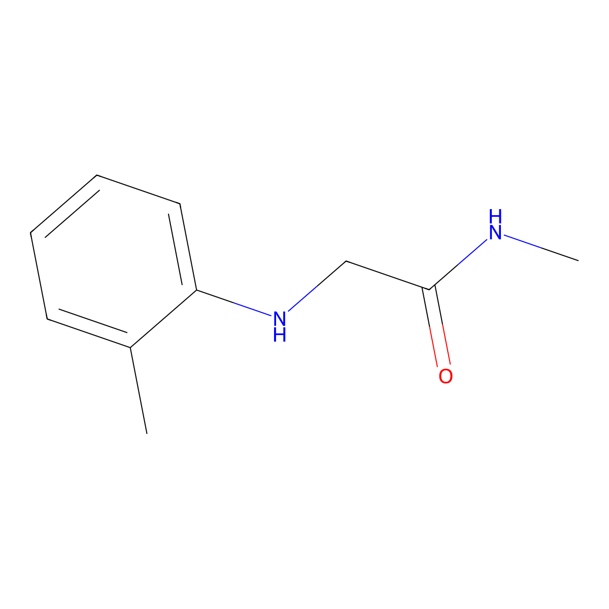 N-methyl-2-[(2-methylphenyl)amino]acetamide molecular structure, CAS 1021236-82-7