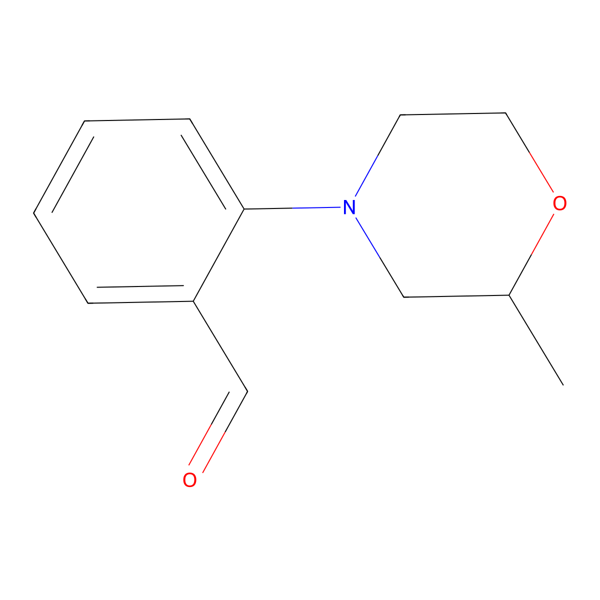 2-(2-Methylmorpholin-4-yl)benzaldehyde molecular structure, CAS 1021237-96-6