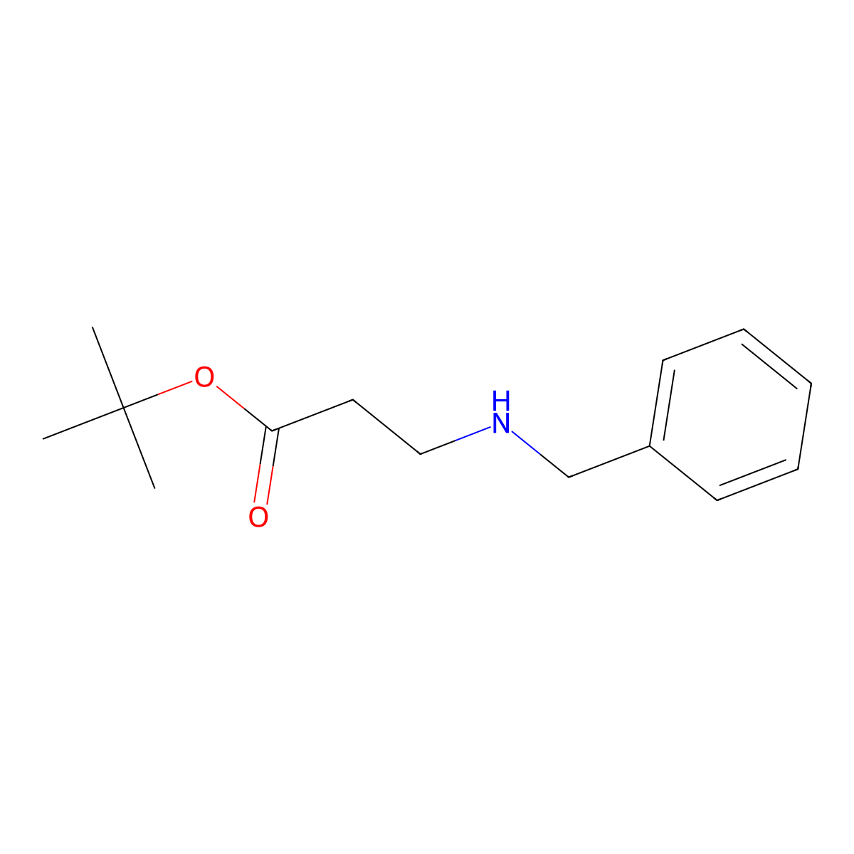 Tert-butyl 3-(benzylamino)propanoate molecular structure, CAS 102124-10-7