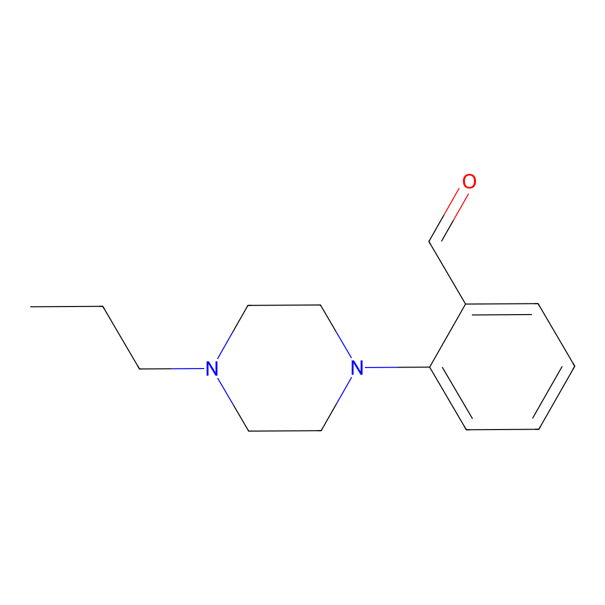 2-(4-Propylpiperazin-1-yl)benzaldehyde molecular structure, CAS 1021240-52-7