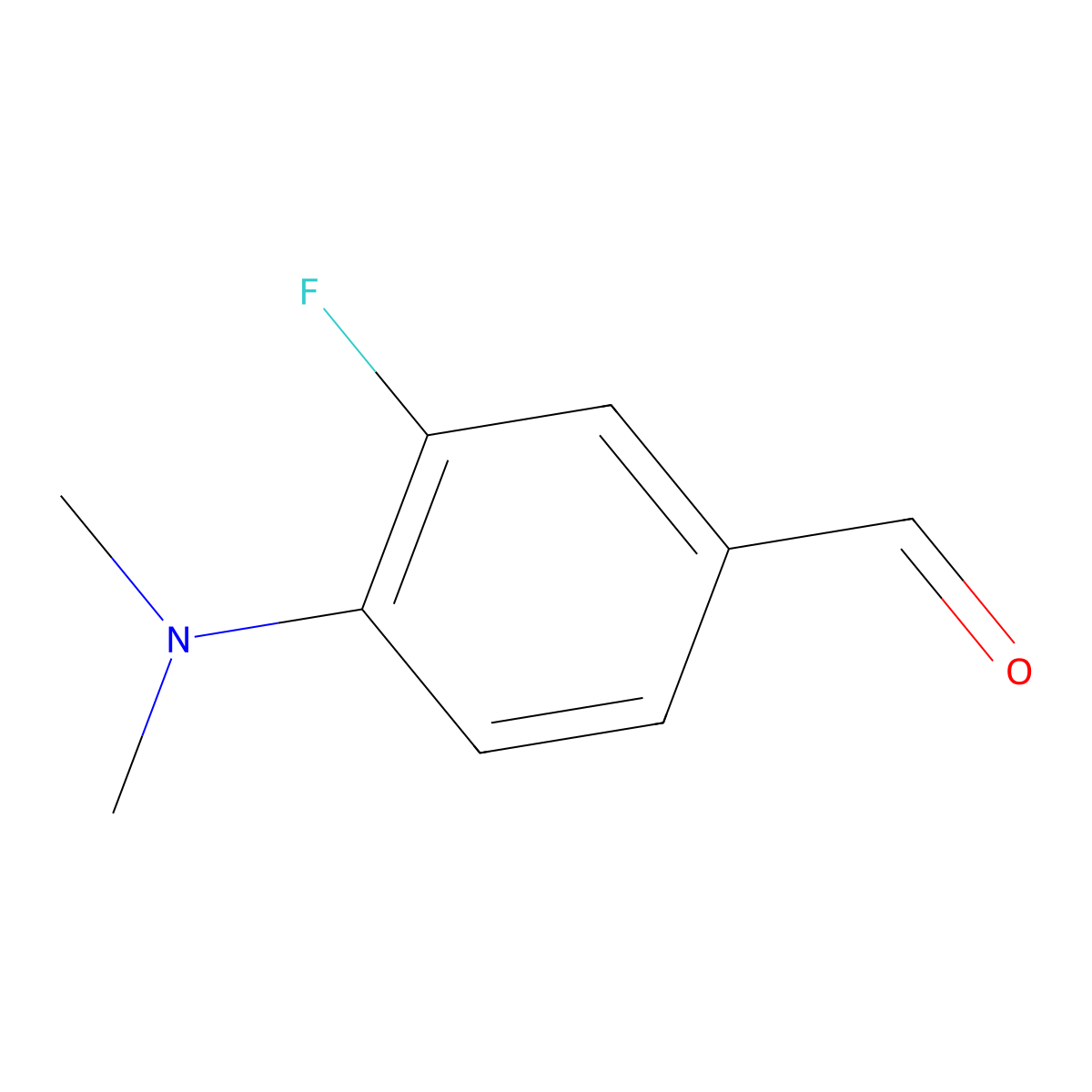 4-(Dimethylamino)-3-fluorobenzaldehyde molecular structure, CAS 1021240-69-6