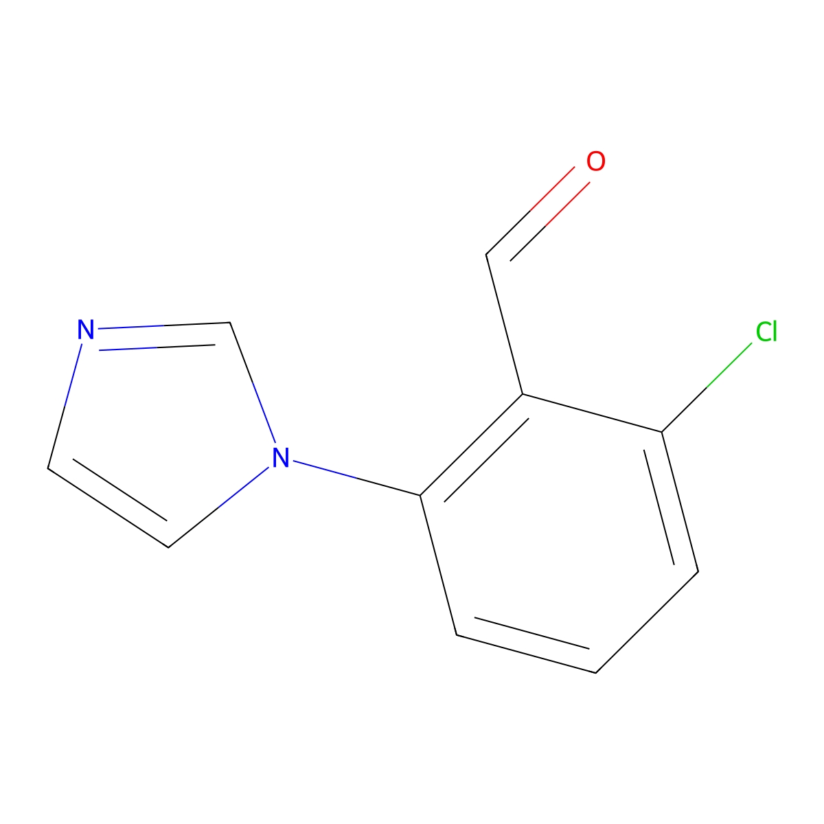 2-Chloro-6-(1h-imidazol-1-yl)benzaldehyde molecular structure, CAS 1021240-96-9