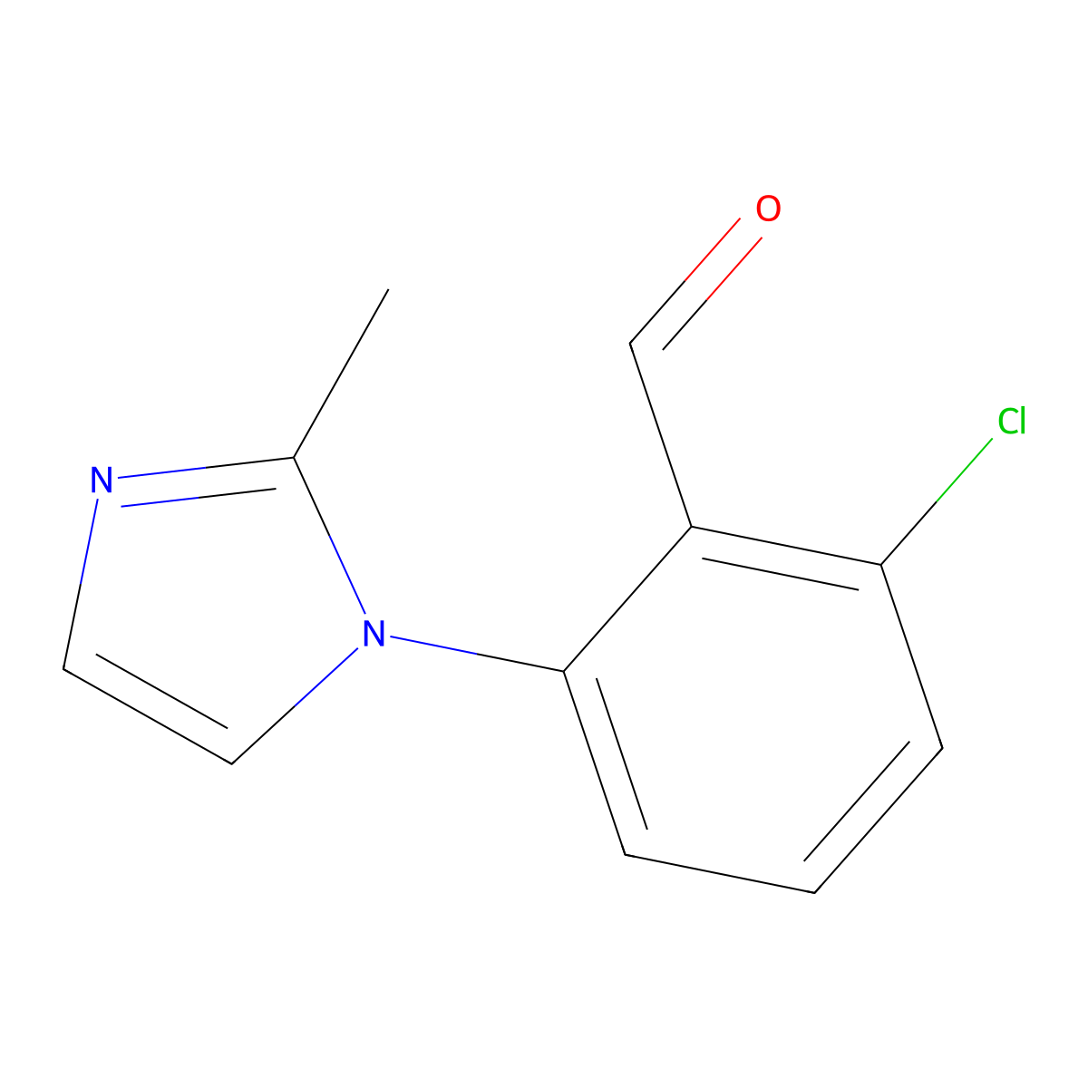 2-Chloro-6-(2-methyl-1H-imidazol-1-YL)benzaldehyde molecular structure, CAS 1021241-10-0