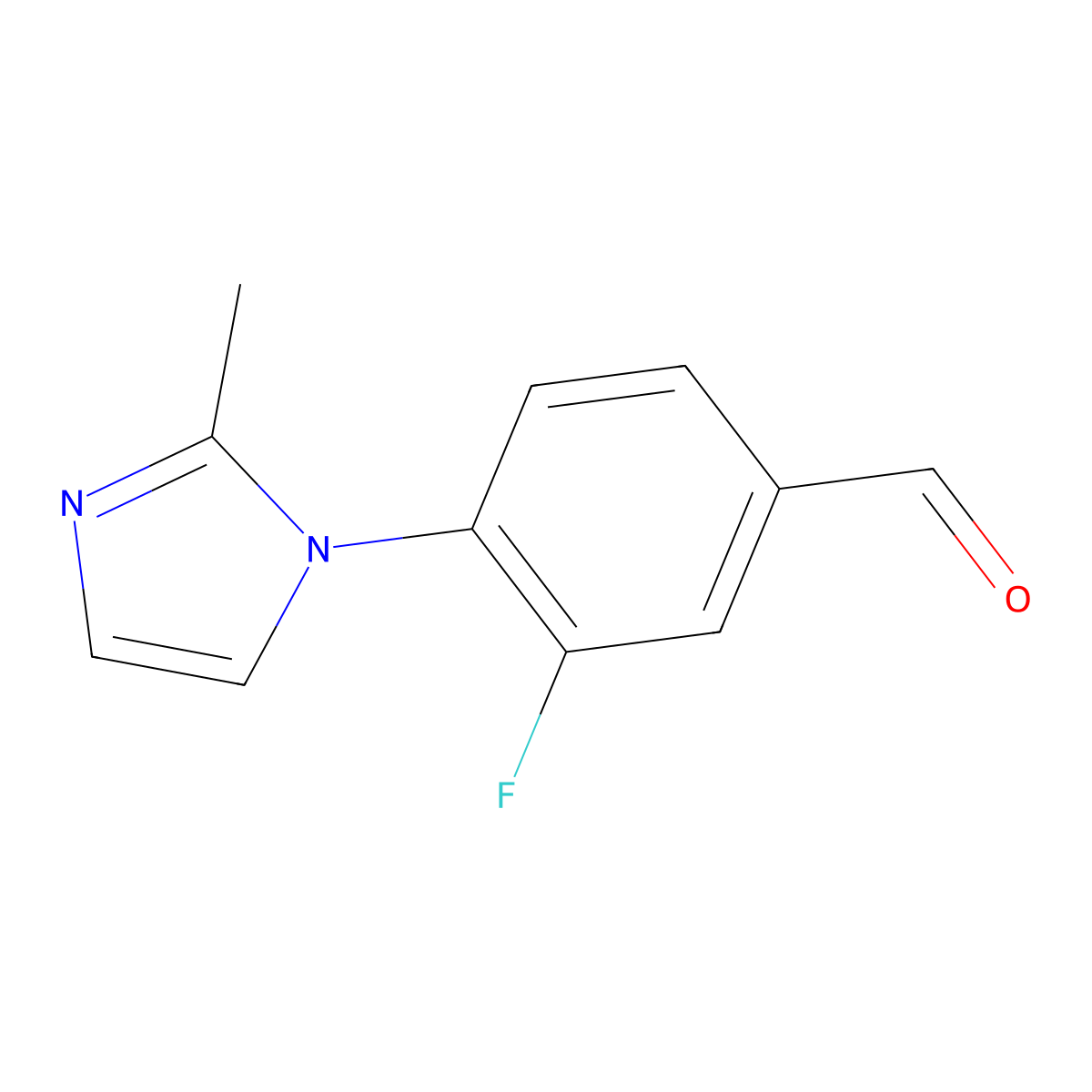 3-Fluoro-4-(2-methyl-1h-imidazol-1-yl)benzaldehyde molecular structure, CAS 1021241-11-1