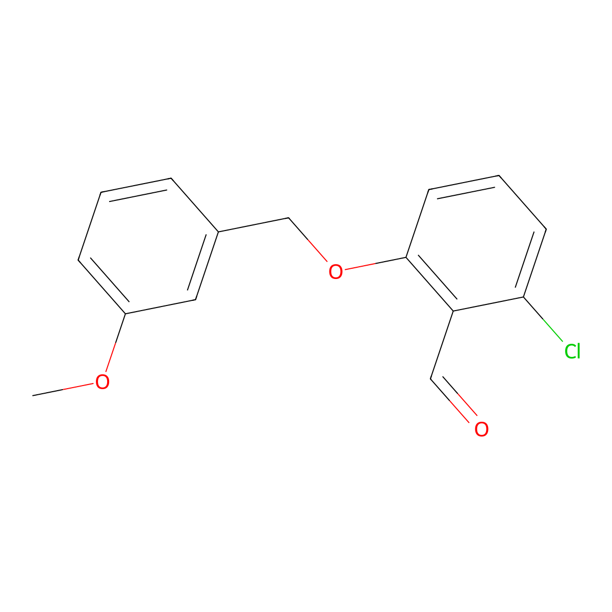 2-Chloro-6-[(3-methoxyphenyl)methoxy]benzaldehyde molecular structure, CAS 1021241-46-2