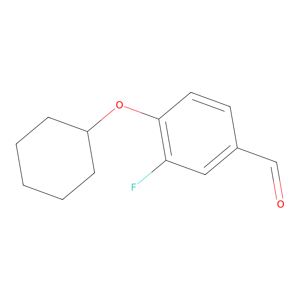 4-(Cyclohexyloxy)-3-fluorobenzaldehyde molecular structure, CAS 1021241-65-5