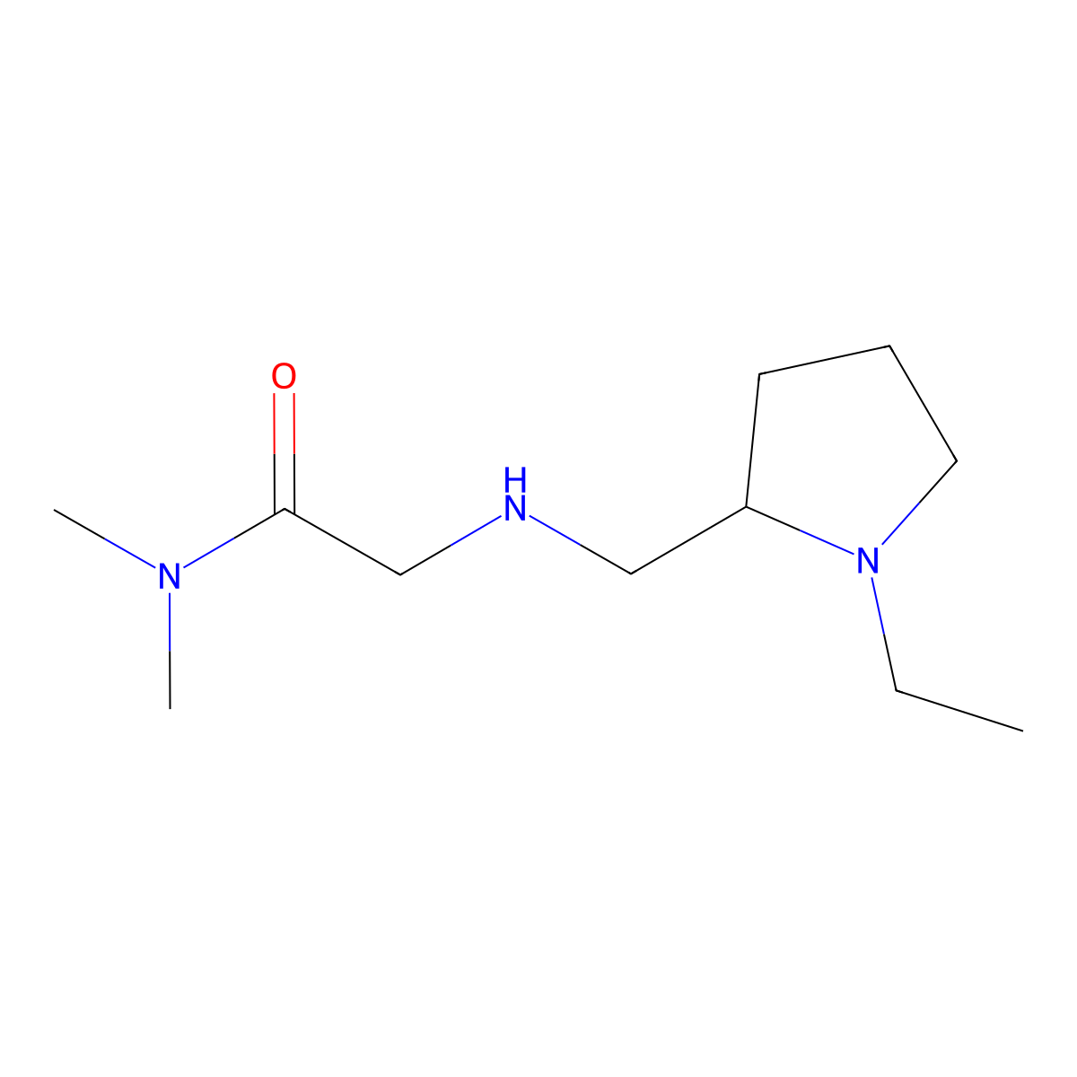 2-{[(1-ethylpyrrolidin-2-yl)methyl]amino}-N,N-dimethylacetamide molecular structure, CAS 1021241-92-8