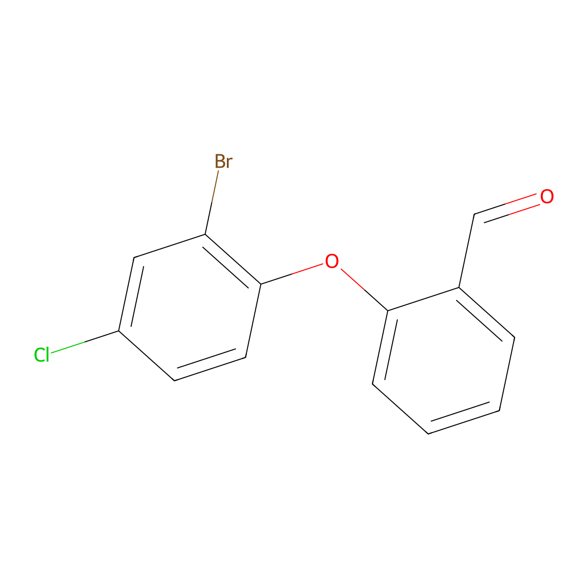 2-(2-Bromo-4-chlorophenoxy)benzaldehyde molecular structure, CAS 1021242-85-2