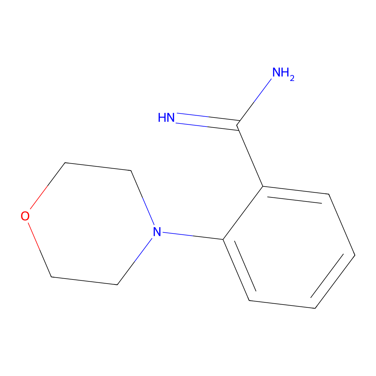 2-Morpholinobenzimidamide molecular structure, CAS 1021244-23-4