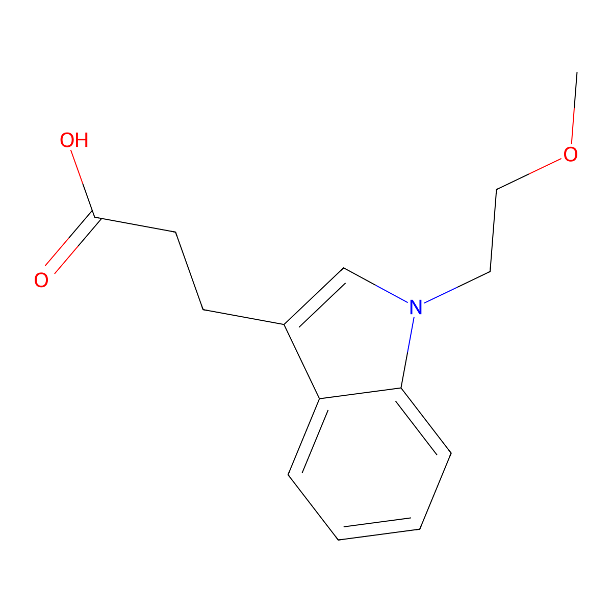 3-[1-(2-methoxyethyl)-1H-indol-3-yl]propanoic acid molecular structure, CAS 1021245-39-5