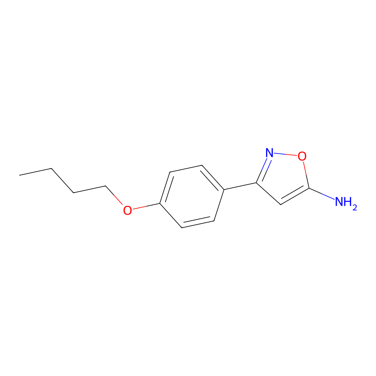 3-(4-Butoxyphenyl)-1,2-oxazol-5-amine molecular structure, CAS 1021245-75-9