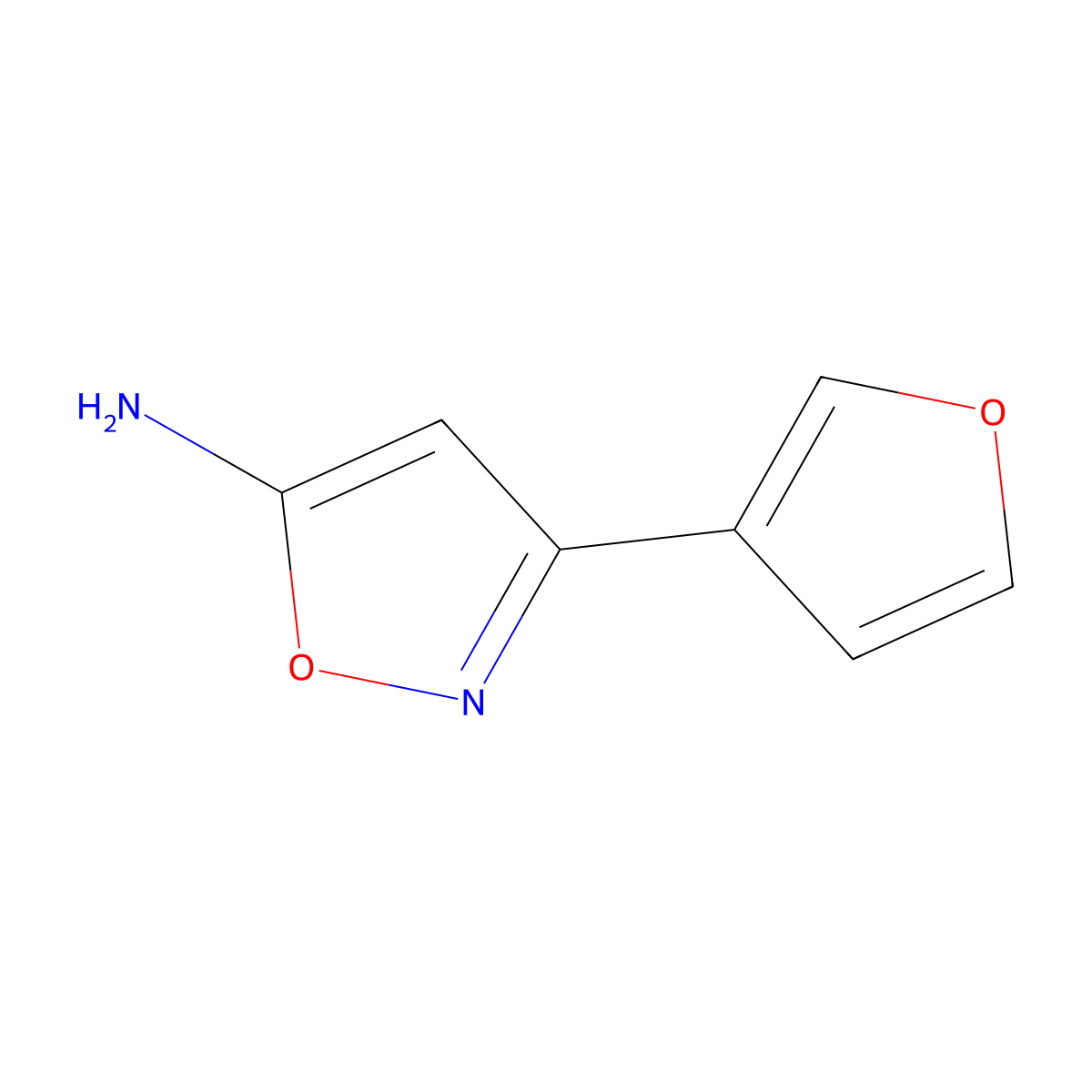 3-(Furan-3-yl)-1,2-oxazol-5-amine molecular structure, CAS 1021245-77-1
