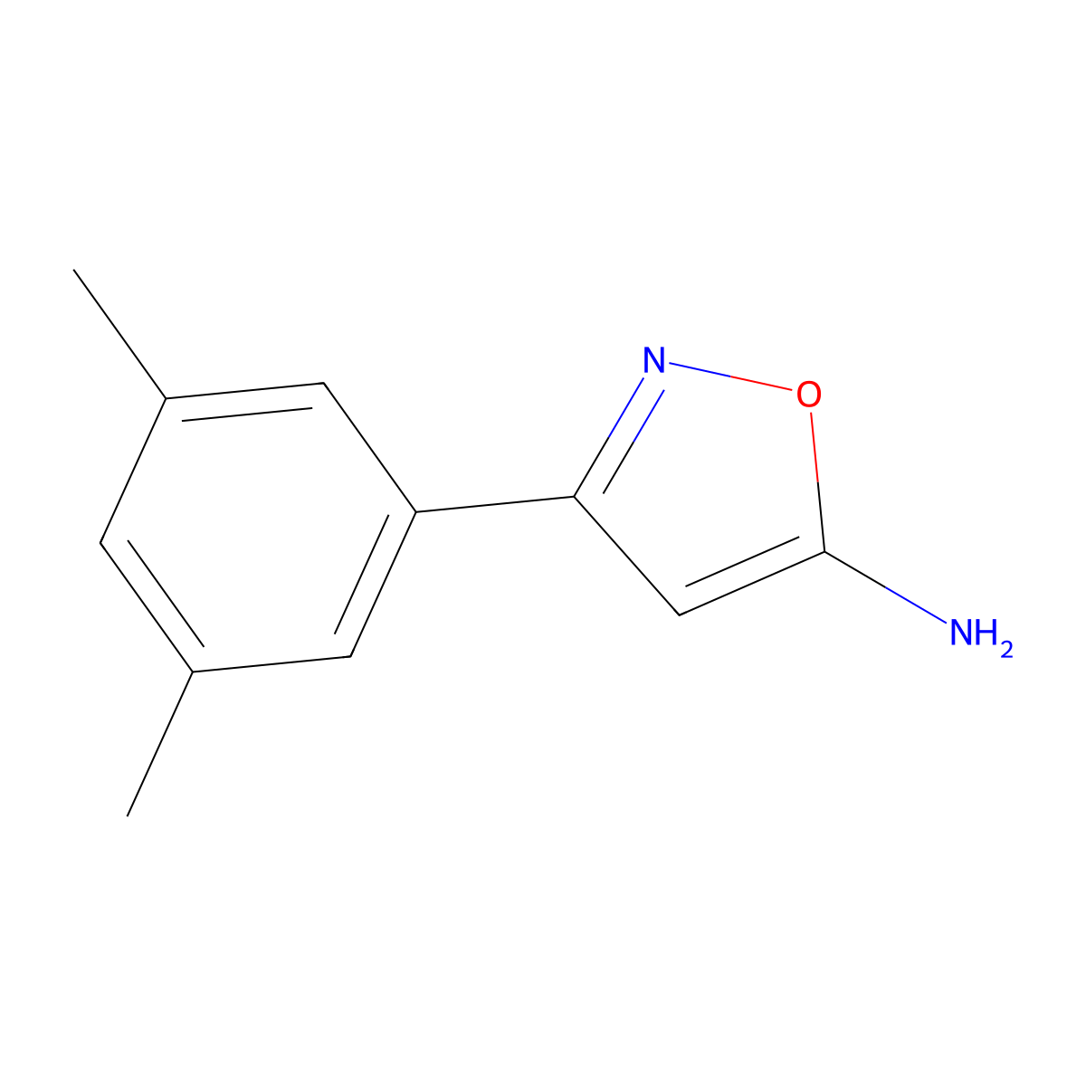 3-(3,5-Dimethylphenyl)isoxazol-5-amine molecular structure, CAS 1021245-82-8