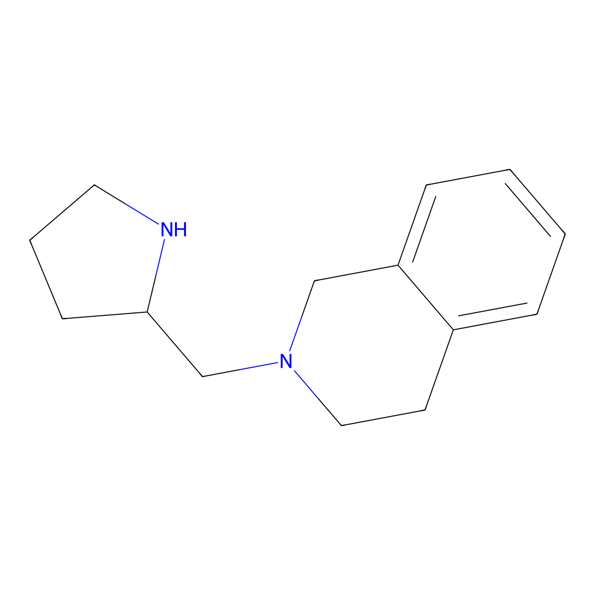 2-[(Pyrrolidin-2-yl)methyl]-1,2,3,4-tetrahydroisoquinoline molecular structure, CAS 1021248-09-8
