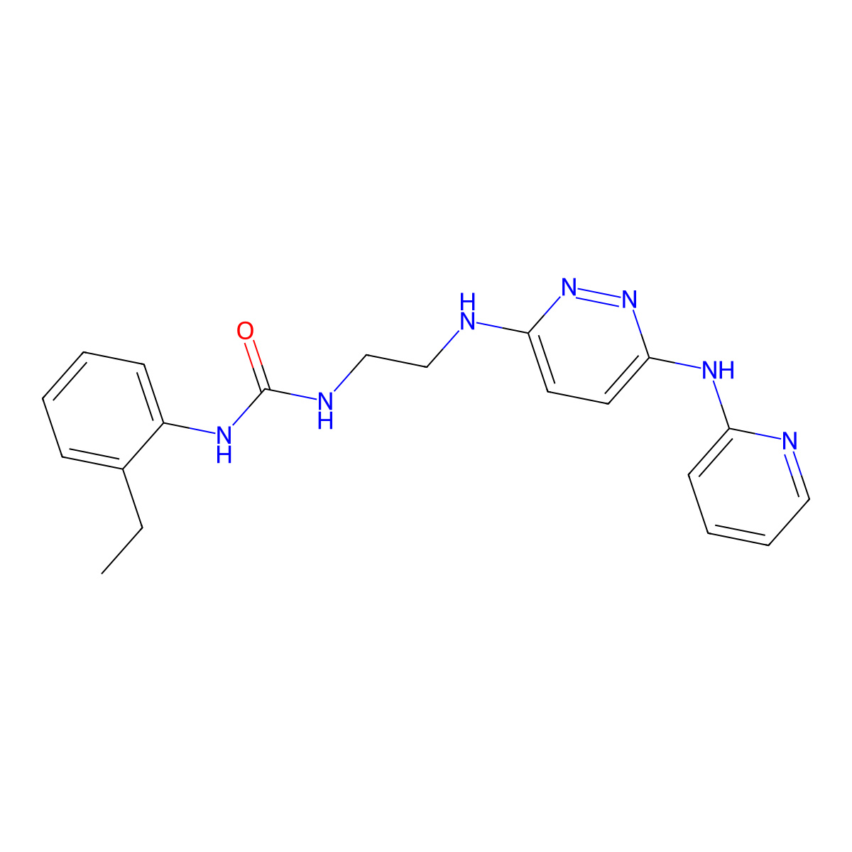 1-(2-Ethylphenyl)-3-(2-((6-(pyridin-2-ylamino)pyridazin-3-yl)amino)ethyl)urea molecular structure, CAS 1021249-03-5
