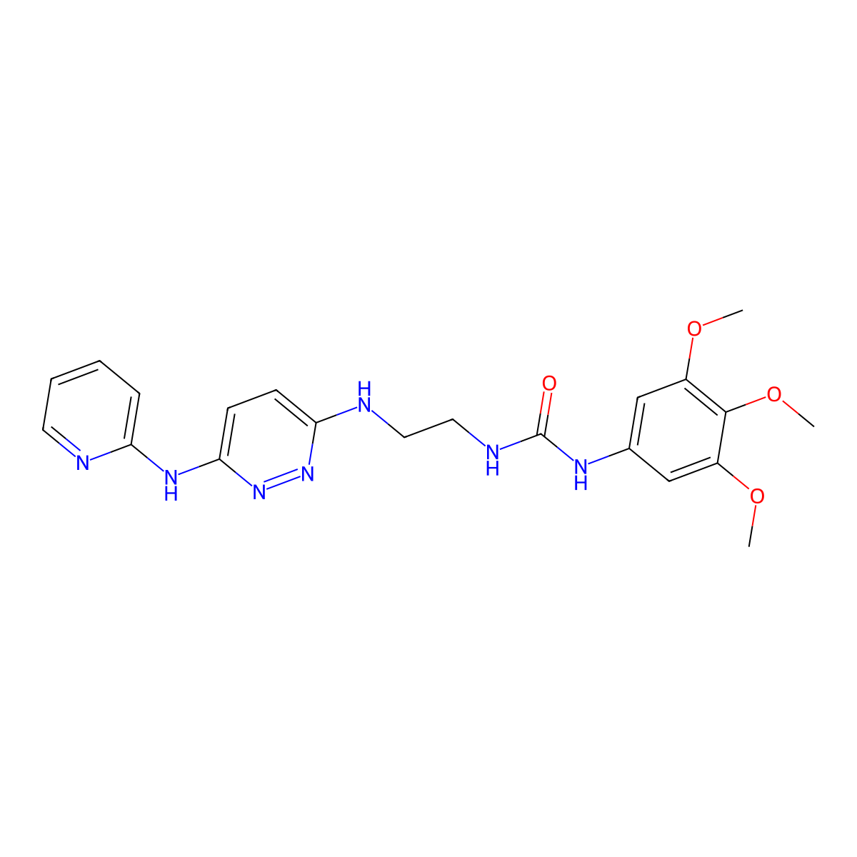 1-(2-((6-(Pyridin-2-ylamino)pyridazin-3-yl)amino)ethyl)-3-(3,4,5-trimethoxyphenyl)urea molecular structure, CAS 1021249-13-7