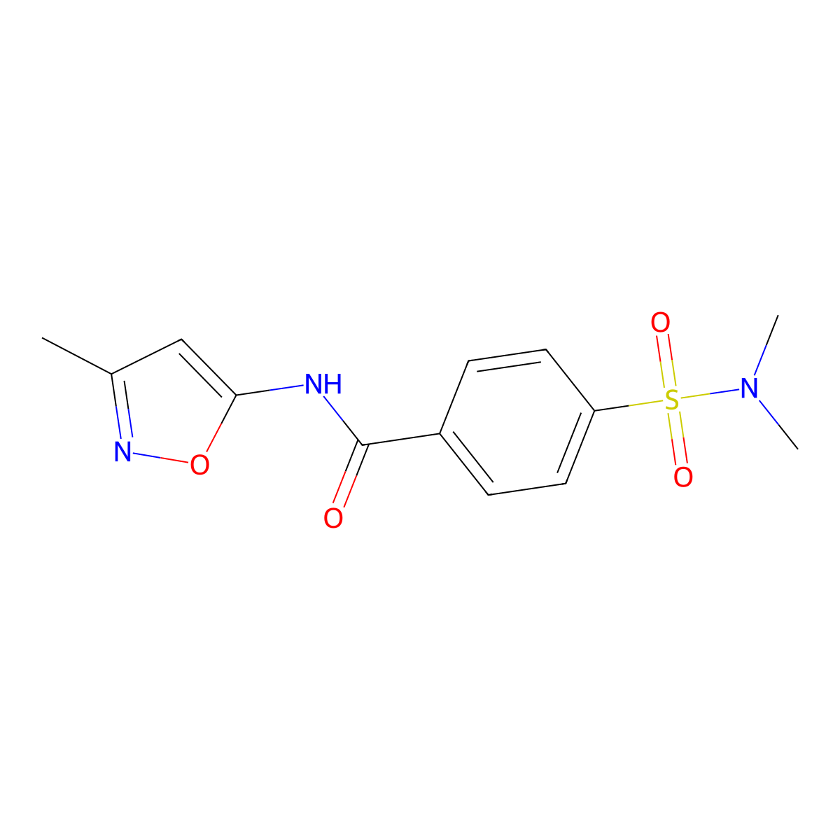4-(dimethylsulfamoyl)-N-(3-methyl-1,2-oxazol-5-yl)benzamide molecular structure, CAS 1021249-78-4