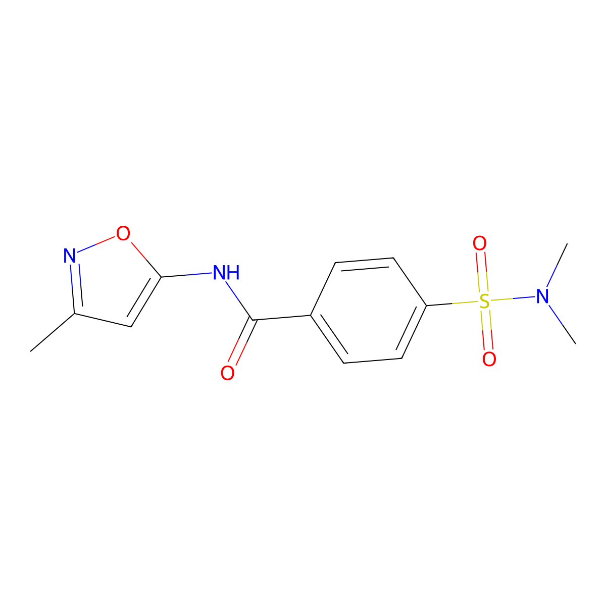 4-(dimethylsulfamoyl)-N-(3-methyl-1,2-oxazol-5-yl)benzamide molecular structure, CAS 1021249-78-4