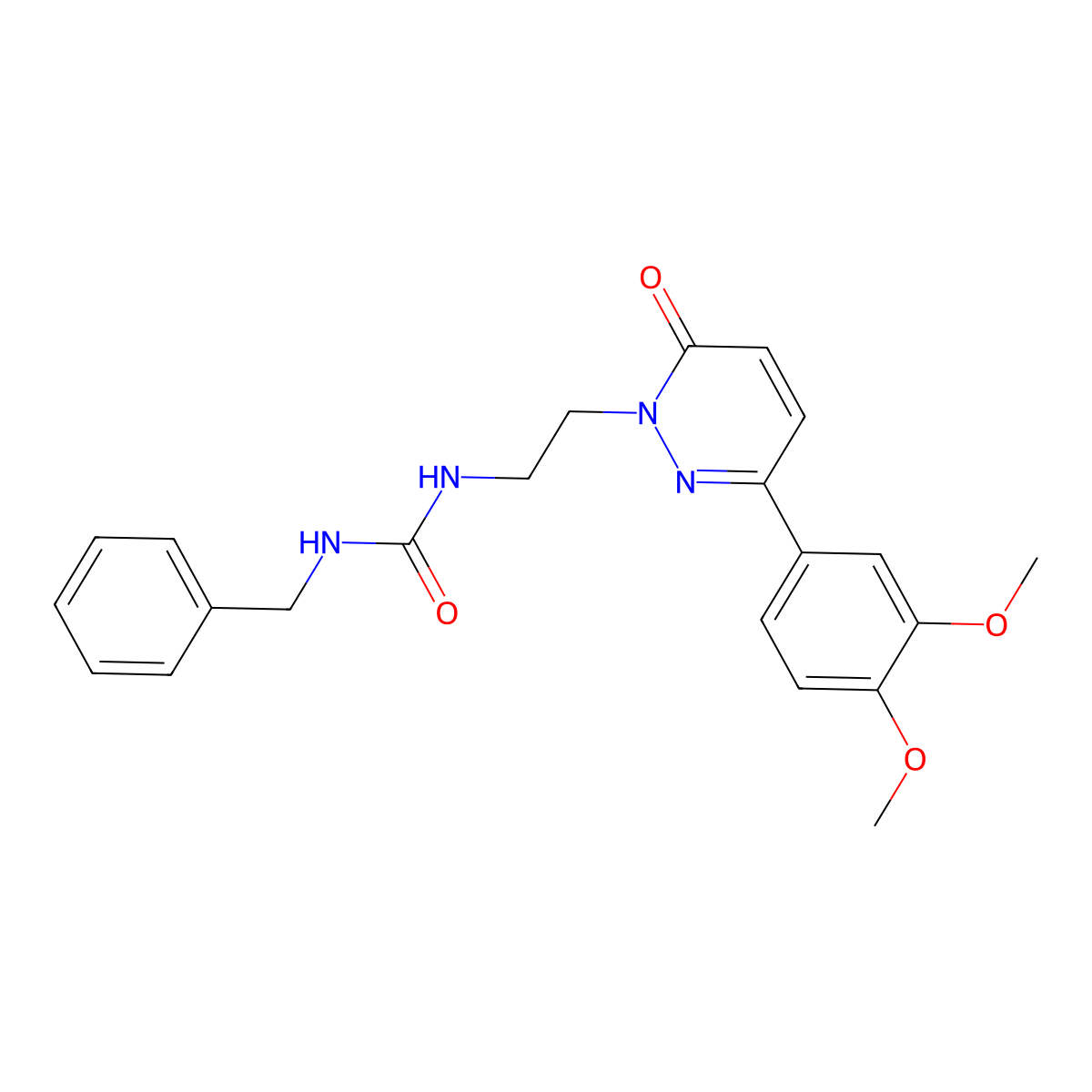 1-benzyl-3-(2-(3-(3,4-dimethoxyphenyl)-6-oxopyridazin-1(6H)-yl)ethyl)urea molecular structure, CAS 1021250-34-9