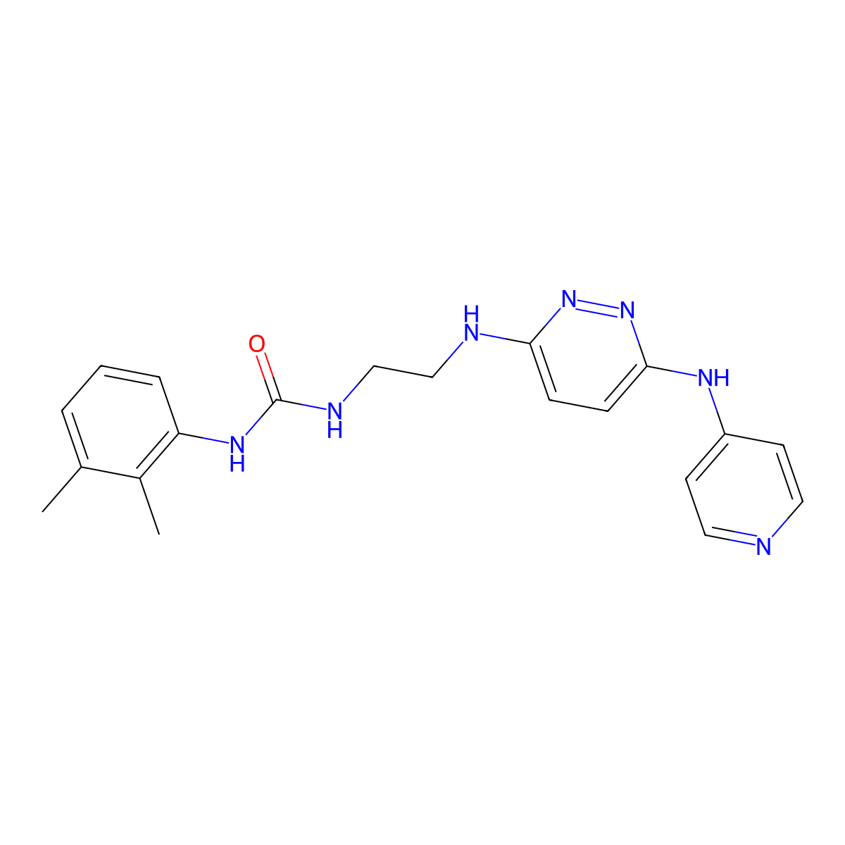 1-(2,3-Dimethylphenyl)-3-(2-((6-(pyridin-4-ylamino)pyridazin-3-yl)amino)ethyl)urea molecular structure, CAS 1021250-52-1