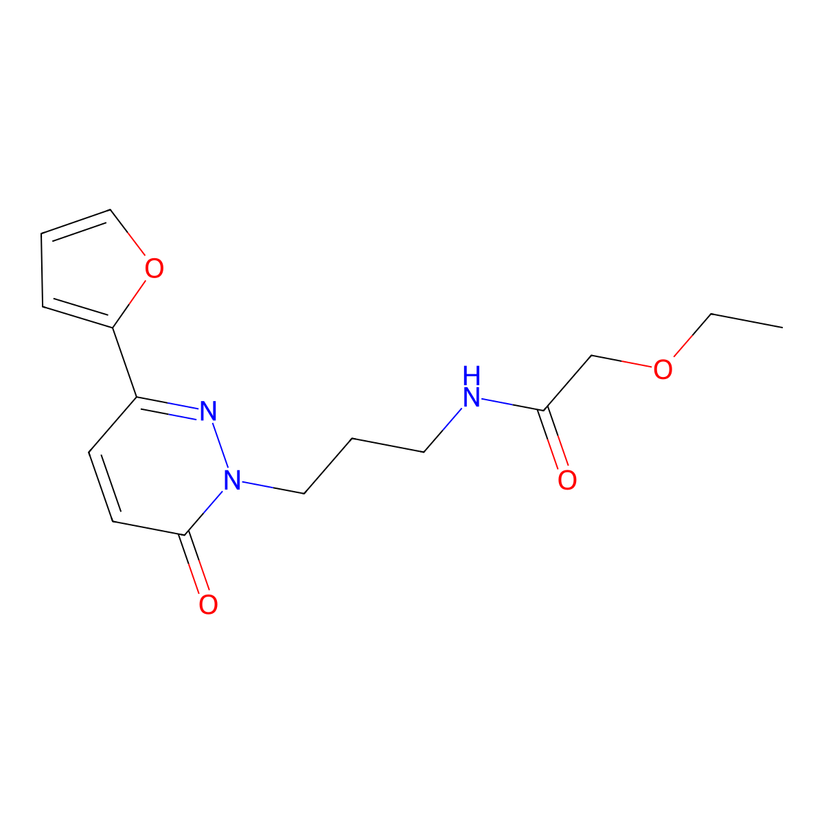 2-ethoxy-N-{3-[3-(furan-2-yl)-6-oxo-1,6-dihydropyridazin-1-yl]propyl}acetamide molecular structure, CAS 1021252-35-6