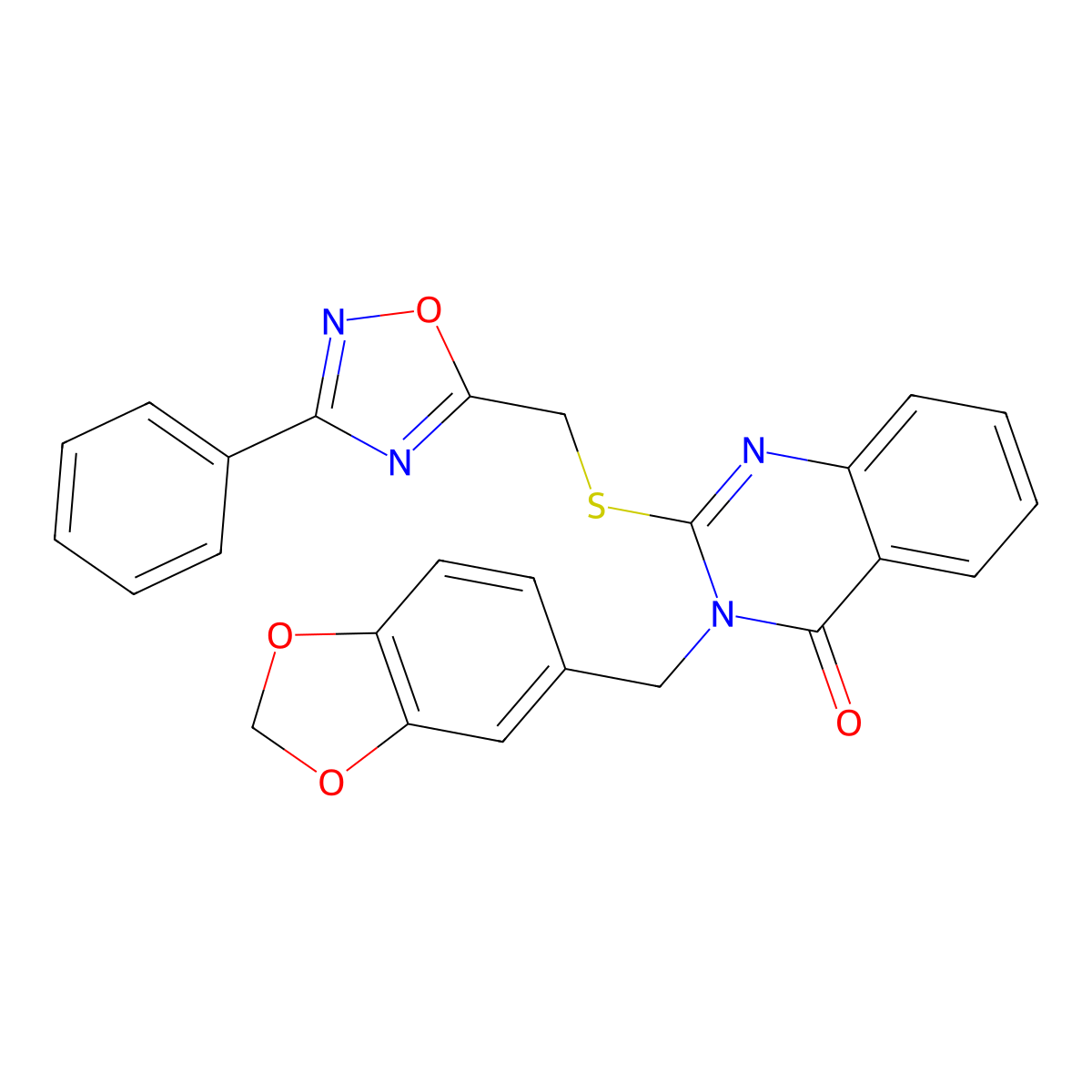 3-[(2H-1,3-benzodioxol-5-yl)methyl]-2-{[(3-phenyl-1,2,4-oxadiazol-5-yl)methyl]sulfanyl}-3,4-dihydroquinazolin-4-one molecular structure, CAS 1021252-65-2