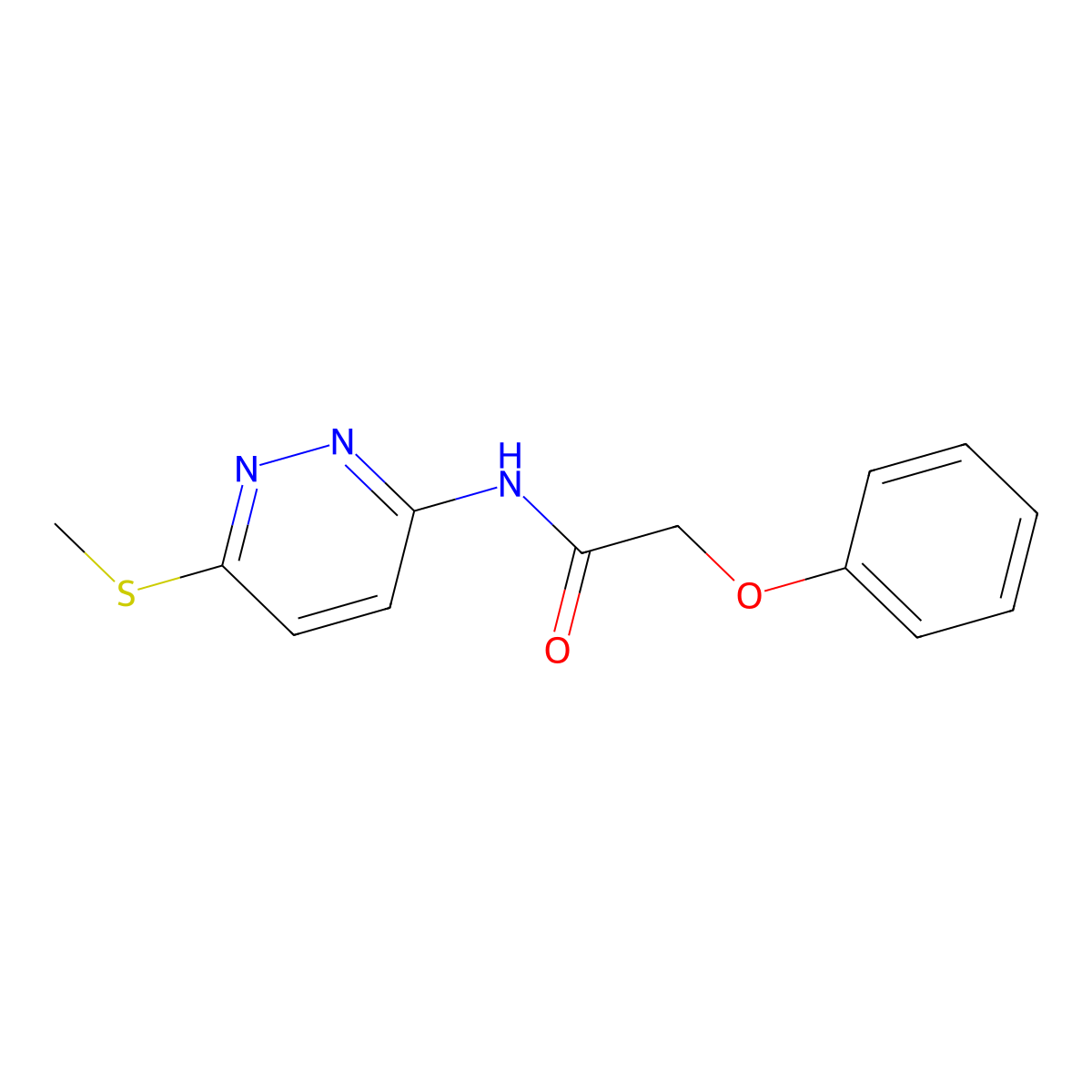 N-(6-(methylthio)pyridazin-3-yl)-2-phenoxyacetamide molecular structure, CAS 1021252-88-9