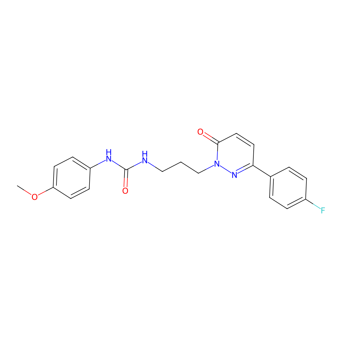 1-(3-(3-(4-fluorophenyl)-6-oxopyridazin-1(6H)-yl)propyl)-3-(4-methoxyphenyl)urea molecular structure, CAS 1021254-15-8