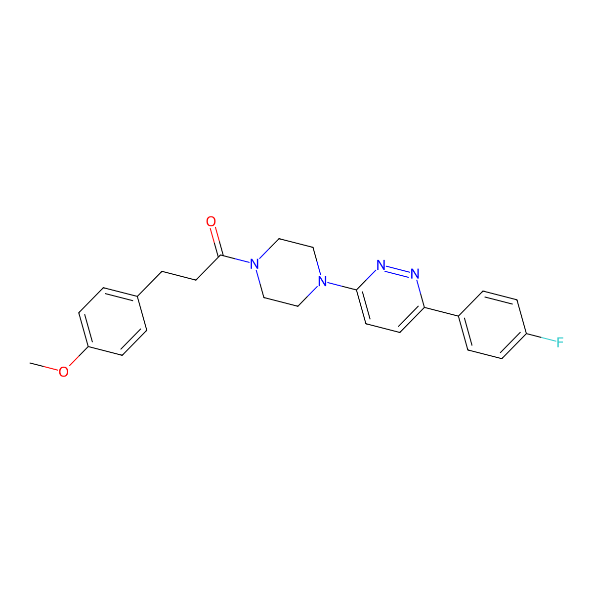 1-(4-(6-(4-Fluorophenyl)pyridazin-3-yl)piperazin-1-yl)-3-(4-methoxyphenyl)propan-1-one molecular structure, CAS 1021254-80-7